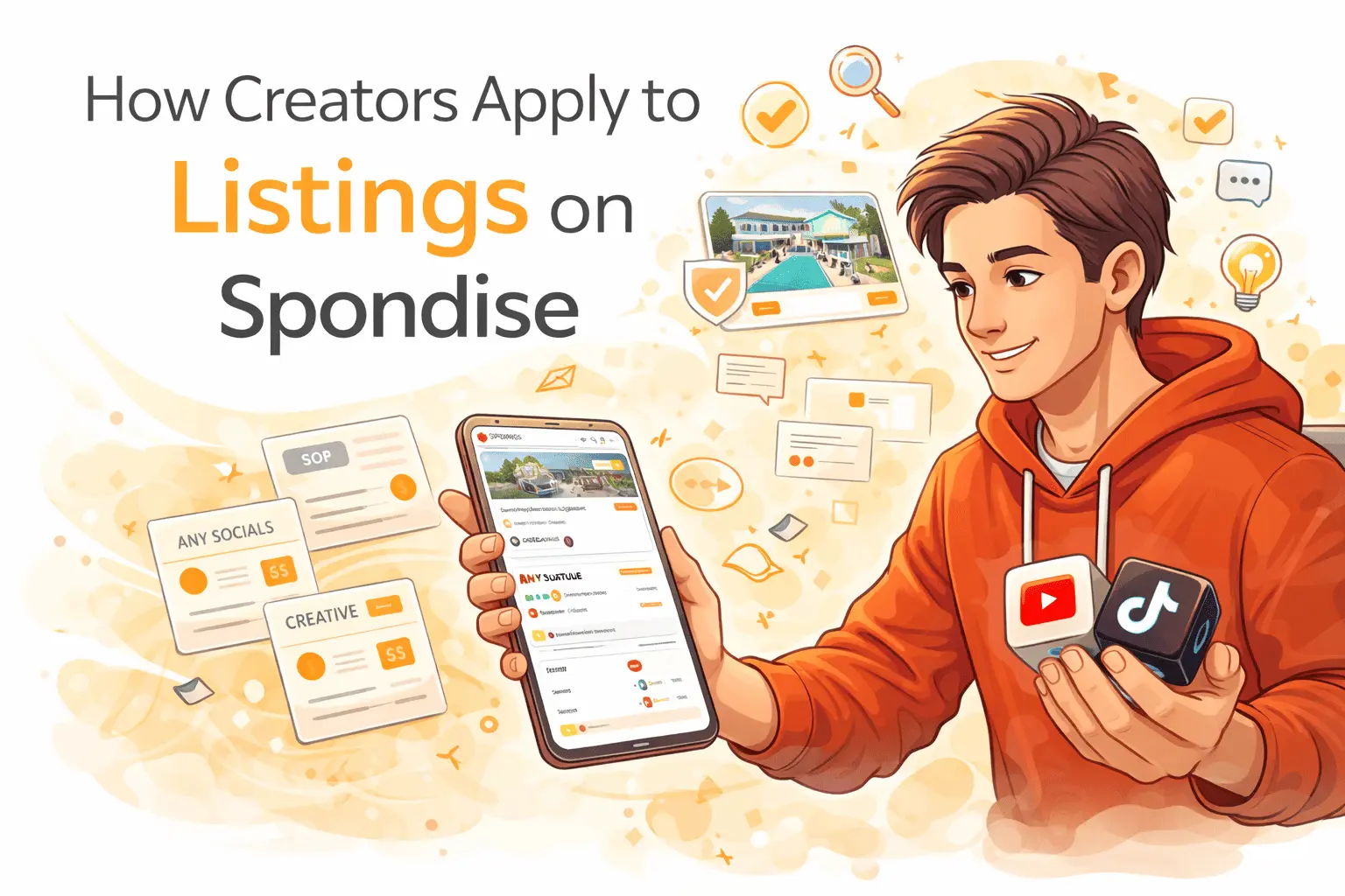 How Creators Apply to Listings on Spondise Image